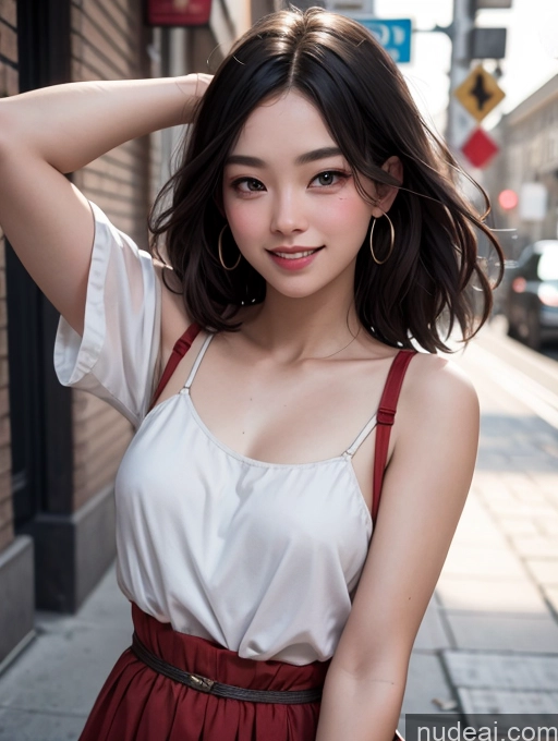 related ai porn images free for One Beautiful Fairer Skin 18 Black Hair Straight Asian Street Model Front View Western Happy