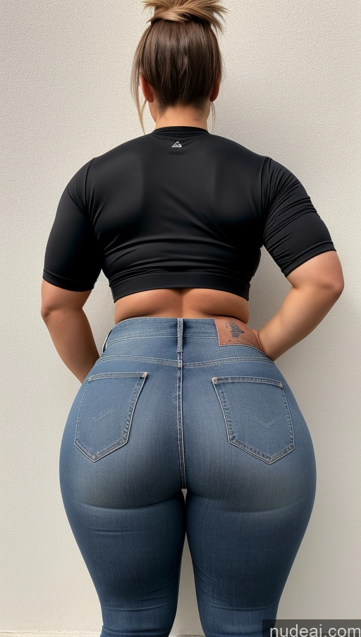 ai nude image of araffe butt - bari woman in tight jeans and a black top pics of Athlete Big Ass Big Hips Jeans Ponytail