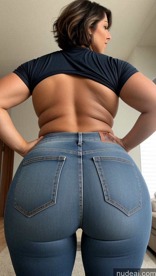 ai nude image of araffe butt - bari woman in jeans showing off her butt pics of Big Ass Big Hips Athlete Jeans Bobcut