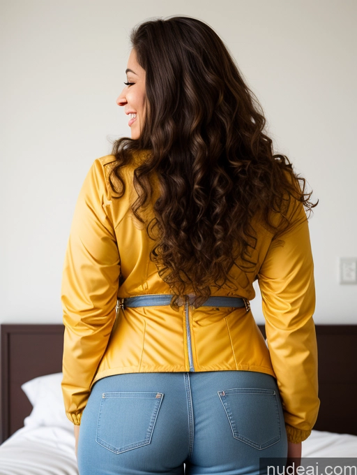 related ai porn images free for Busty Big Ass Big Hips 18 Happy Brazilian Bright Lighting Simple Brunette Messy Woman Back View Professor Jumpsuit Jacket Jeans