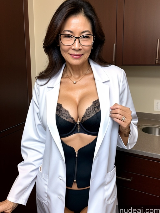 related ai porn images free for Milf Perfect Boobs Perfect Body Beautiful Glasses 60s Sexy Face Doctor Bra Lab Coat Cleavage Dark Lighting Detailed Chinese