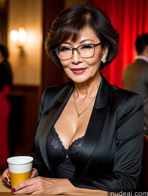 related ai porn images free for Milf Perfect Boobs Beautiful Glasses Perfect Body Pixie Chinese Blouse Bra Jacket Stylish Suit Cleavage Dark Lighting Detailed Party 70s