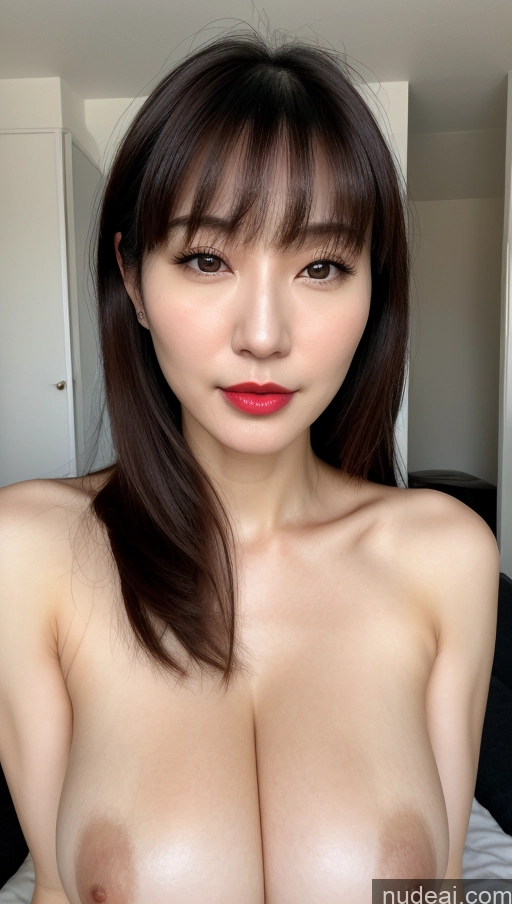 related ai porn images free for Woman One Huge Boobs Beautiful Lipstick Fairer Skin 30s Black Hair Close-up View Simple Detailed Korean Bangs