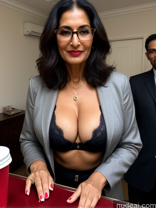 related ai porn images free for Milf Perfect Boobs Beautiful Lipstick Perfect Body Bra Jacket Professor Secretary Stylish Suit Dark Lighting Detailed Sexy Face Party 70s Arabic Dark Skin