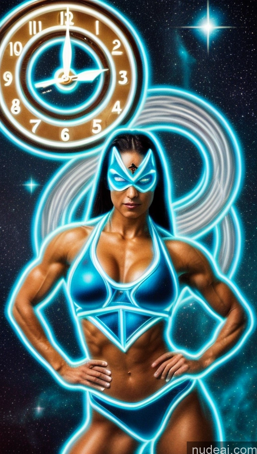 related ai porn images free for Bodybuilder Several Busty Muscular Abs Surrealist Superhero Israel Powering Up Neon Lights Clothes: Blue