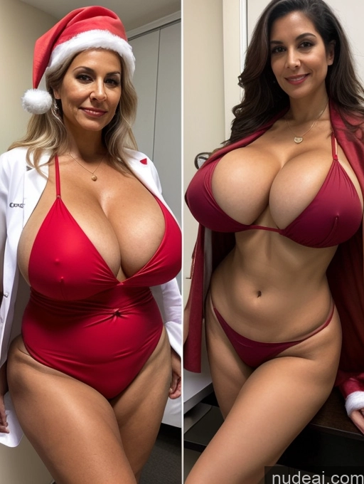 related ai porn images free for Milf Busty Huge Boobs Tanned Skin 70s Front View Microkini Thong Brazilian Lab Coat Doctor Vampire Santa