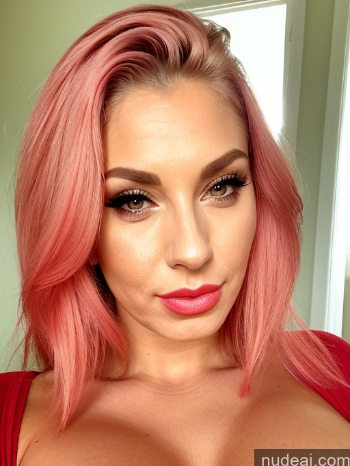 related ai porn images free for Milf Lipstick Skinny 18 Seductive Pouting Lips Pink Hair German Tunic Bra Pull Down Huge Boobs