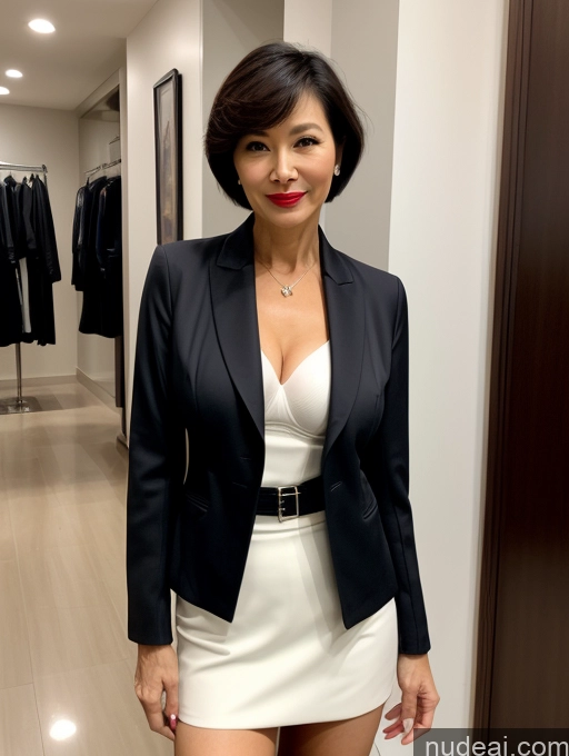 related ai porn images free for Milf Perfect Boobs Beautiful Lipstick Perfect Body Short Hair 60s Chinese Bra Jacket Professor Secretary Stylish Suit Dark Lighting Detailed Sexy Face