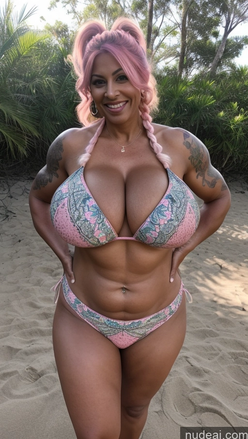 related ai porn images free for Milf Busty Beautiful Tattoos Muscular Big Ass Thick Big Hips Tall Dark Skin 50s Laughing Indian Beach Front View T-pose Bikini Dark Lighting Sexy Face Huge Boobs Abs Long Skirt Pigtails Pink Hair