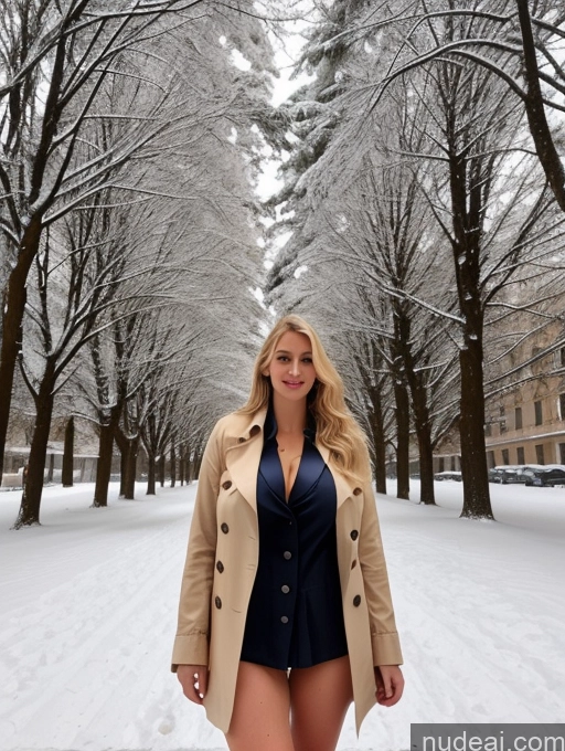 related ai porn images free for Woman Busty Huge Boobs Tall Long Legs Skinny 18 Blonde Straight German Snow Front View Blouse Chemise Suit Tie Trench Coat