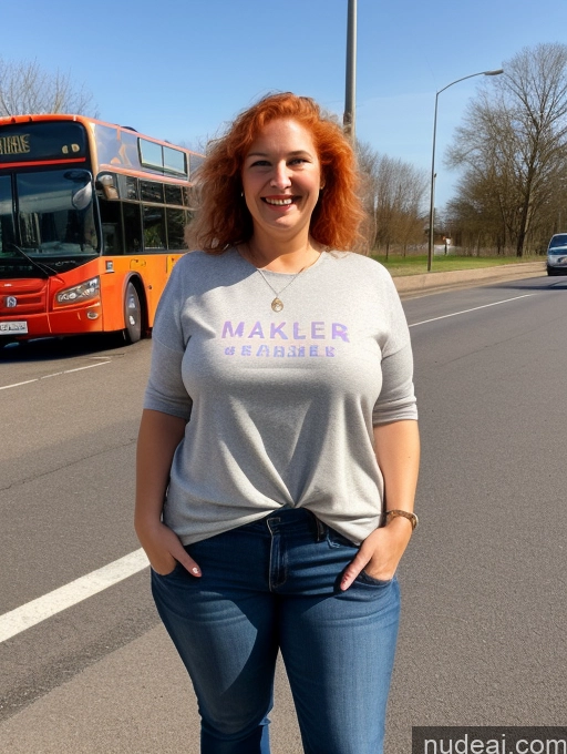 related ai porn images free for Milf Chubby Thick Happy Ginger Messy White Skin Detail (beta) Bus Front View Casual Detailed Sexy Face T-pose