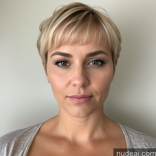 related ai porn images free for Woman Chubby 40s Serious Blonde Pixie White Front View Cumshot Blouse Bright Lighting Detailed