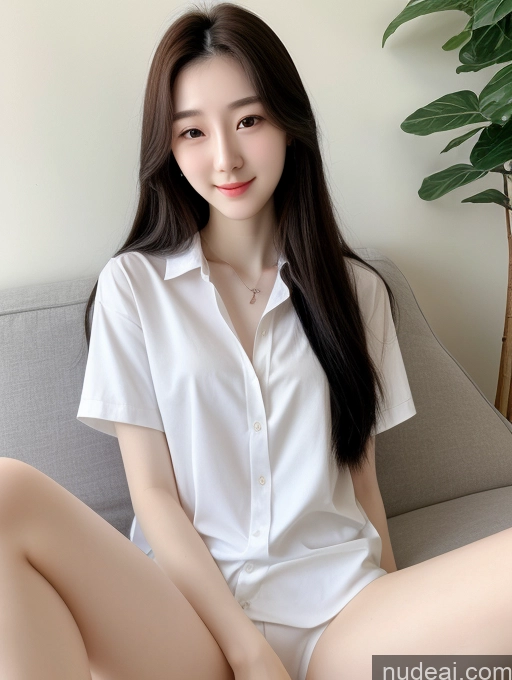 related ai porn images free for Beautiful Skinny Fairer Skin 18 Black Hair Long Hair Korean Spreading Legs Shirt