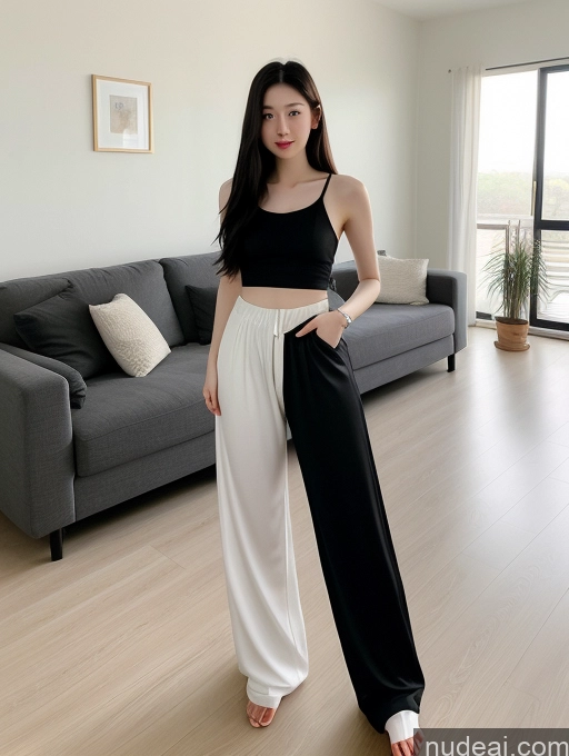 related ai porn images free for Harem Pants Spreading Legs Korean Long Hair Black Hair 18 Fairer Skin Skinny Beautiful Two Stylish