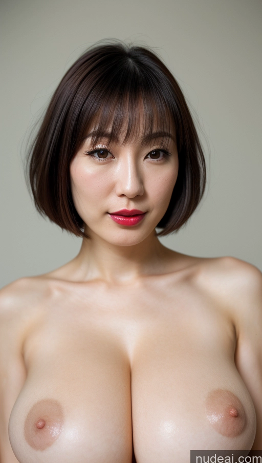 related ai porn images free for Woman One Huge Boobs Beautiful Lipstick Fairer Skin 30s Bobcut Japanese Close-up View Simple Detailed Black Hair