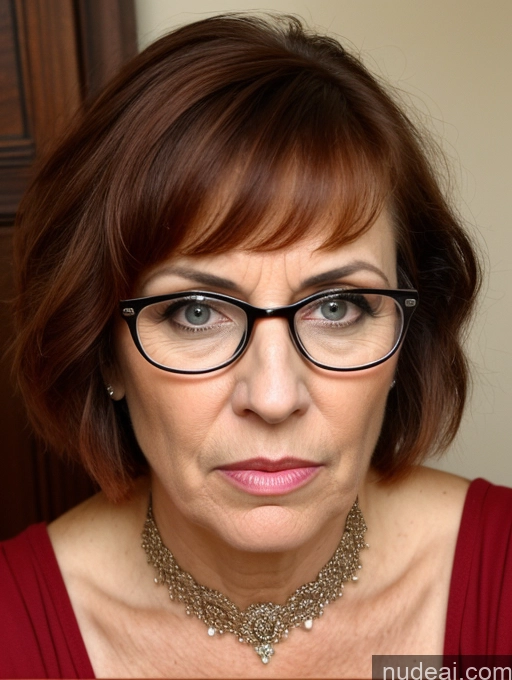 related ai porn images free for Milf Busty Skinny Short Pregnant Lipstick 50s Serious Angry Shocked Ginger Short Hair Glasses Jewish Front View Dress Medieval Traditional Pearl Jewelry