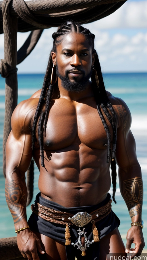 related ai porn images free for Muscular Abs Thick Dark Skin Braided Pirate 70s Bodybuilder Small Tits Tattoos Black Viking