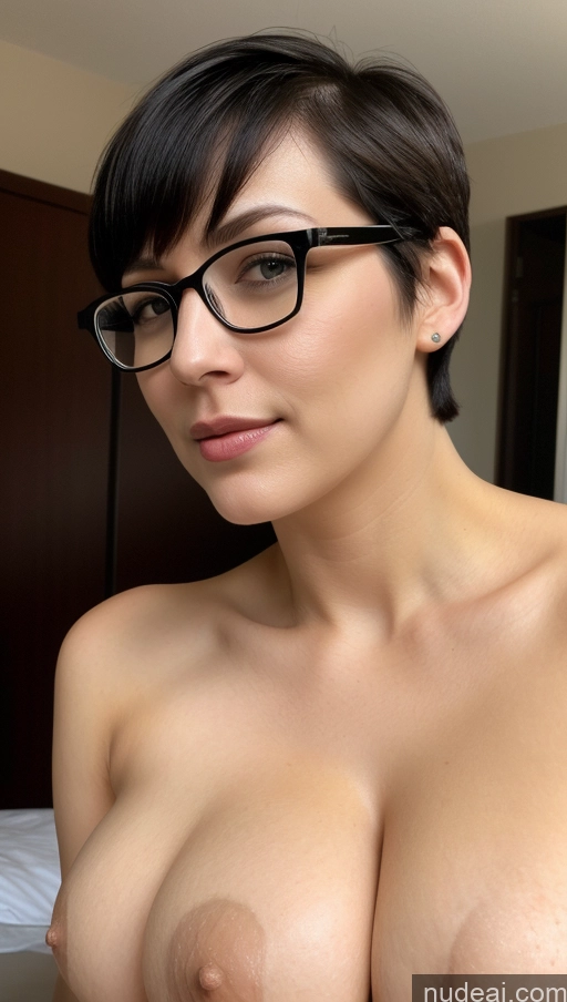 related ai porn images free for One Fairer Skin 30s Short Hair Detailed Glasses Busty Perfect Boobs Simple Indian Woman Black Hair Close-up View Beautiful