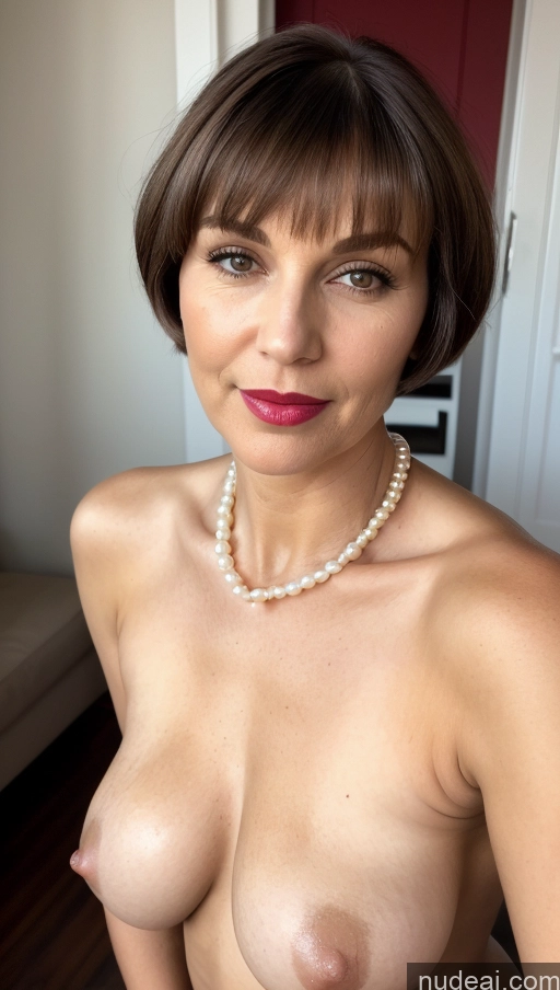 related ai porn images free for Thick White Brunette Skin Detail (beta) Simple Lipstick Short Hair Milf Pearl Jewelry Perfect Boobs