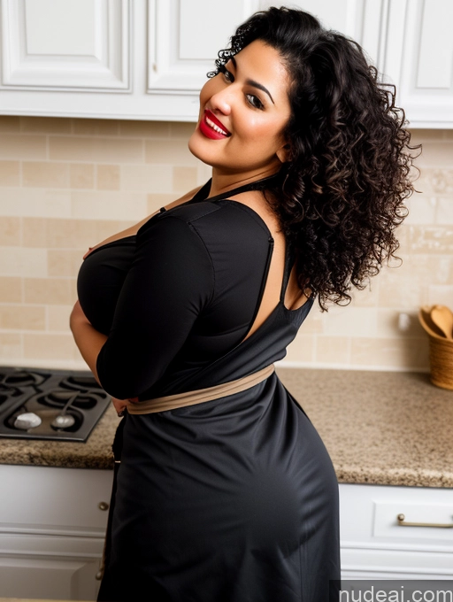 related ai porn images free for Woman Busty Lipstick Beautiful Big Ass Thick Chubby Fat Big Hips 30s Orgasm Laughing Seductive Sexy Face Black Hair Curly Hair Egyptian Kitchen Cooking Apron Detailed Simple Back View