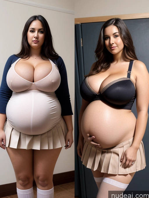 related ai porn images free for Model Two Huge Boobs Fat Pregnant School Uniform, Cleavage Cutout, Clothing Cutout, Pleated Skirt, Thighhighs