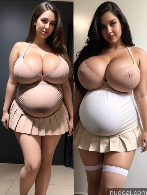 related ai porn images free for Model Two Huge Boobs Fat Pregnant School Uniform, Cleavage Cutout, Clothing Cutout, Pleated Skirt, Thighhighs