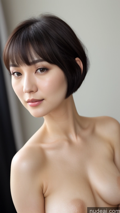 related ai porn images free for Woman One Beautiful Fairer Skin 30s Black Hair Short Hair Korean Close-up View Detailed Simple Perfect Boobs