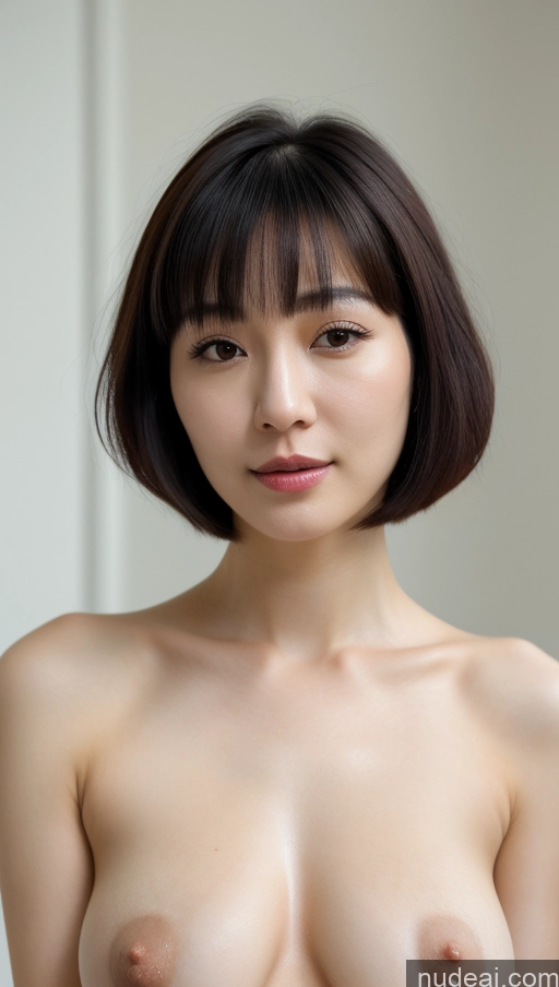 related ai porn images free for Woman One Beautiful Fairer Skin 30s Black Hair Short Hair Korean Close-up View Detailed Simple Perfect Boobs