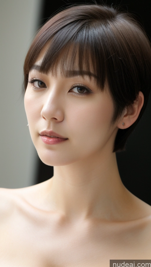 related ai porn images free for Woman One Beautiful Fairer Skin 30s Close-up View Detailed Simple Short Hair Perfect Boobs Korean Black Hair