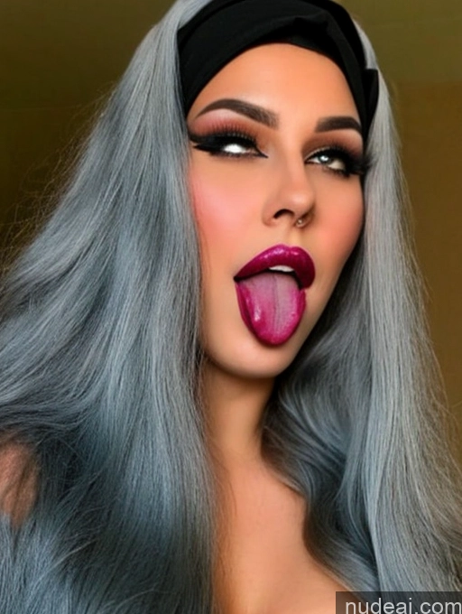 One Beautiful Lipstick Chubby Perfect Boobs Long Hair Brunette Orgasm Ahegao Laughing 30s Fairer Skin Cleavage Detailed Niqab Big Hips Big Ass Model Last