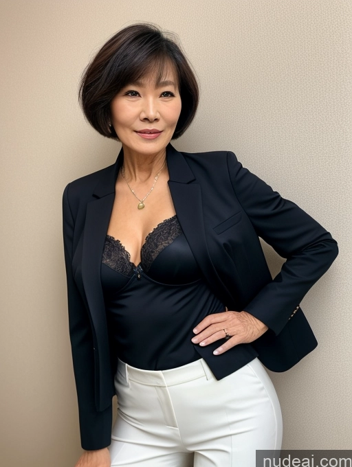 related ai porn images free for Milf Perfect Boobs Perfect Body Beautiful 70s Short Hair Chinese Blouse Bra Jacket Suit Stylish Professor Detailed