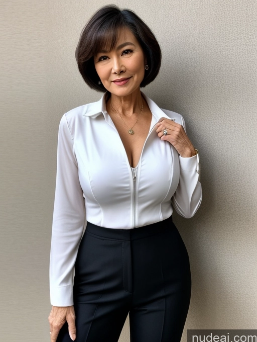 related ai porn images free for Milf Perfect Boobs Beautiful Perfect Body Short Hair 70s Chinese Blouse Bra Jacket Professor Stylish Suit Detailed