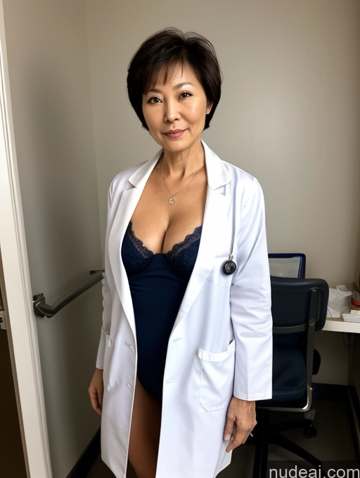 related ai porn images free for Milf Two Perfect Boobs Beautiful Perfect Body Short Hair 70s Chinese Hospital Nude Bra Doctor Lab Coat Stylish Cleavage Partially Nude Dark Lighting Detailed Sexy Face