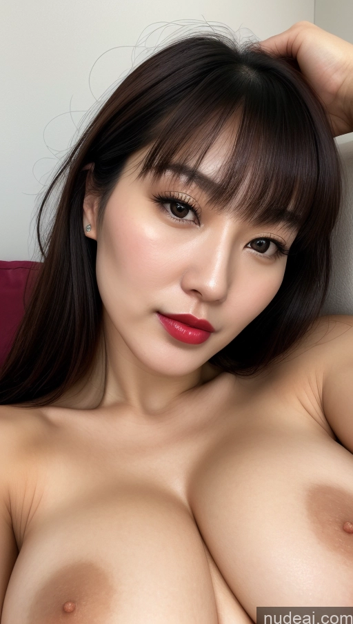 related ai porn images free for Woman One Huge Boobs Beautiful Lipstick Fairer Skin 30s Black Hair Bangs Korean Close-up View Simple Detailed