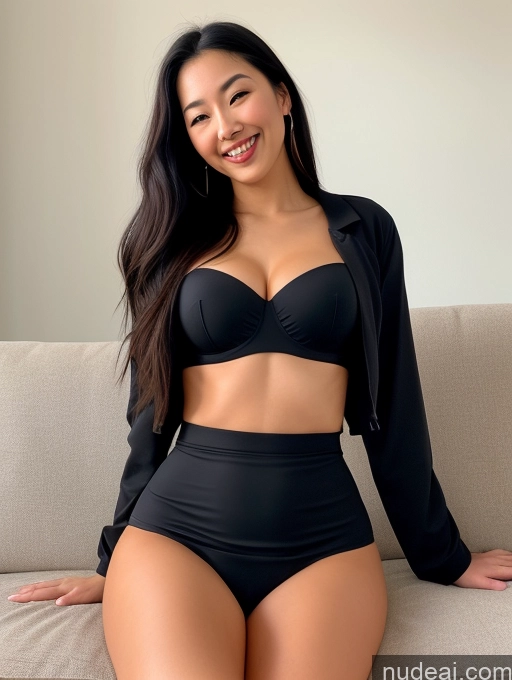 related ai porn images free for Woman One Perfect Body 20s Sexy Face Black Hair Long Hair Japanese Surrealist Partially Nude Secretary Lingerie Pouting Lips Crop Top Blouse Casual Front View Laughing Happy Couch Jumping Jeans Jacket Sundress