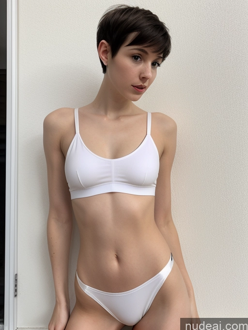 related ai porn images free for Fairer Skin Front View Crop Top Thong 18 Black Hair Pixie Woman Skinny Short White Biting Lip