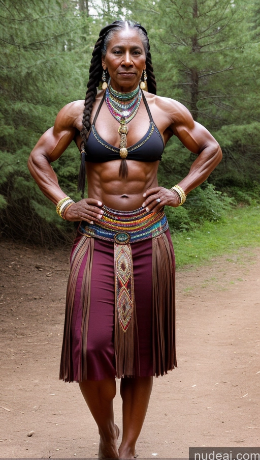 related ai porn images free for 60s Dark Fantasy Muscular Braided Bodybuilder Native American Dark Skin Traditional 70s