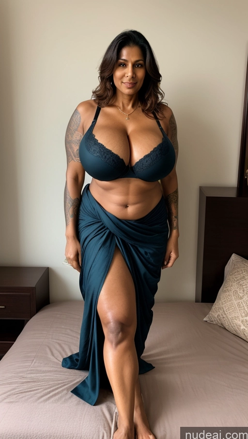 related ai porn images free for Milf Busty Huge Boobs Beautiful Tattoos Muscular Big Ass Abs Big Hips Tall Dark Skin 50s Seductive Indian Bedroom Front View T-pose Sexy Face Straight Ginger Bra Sari