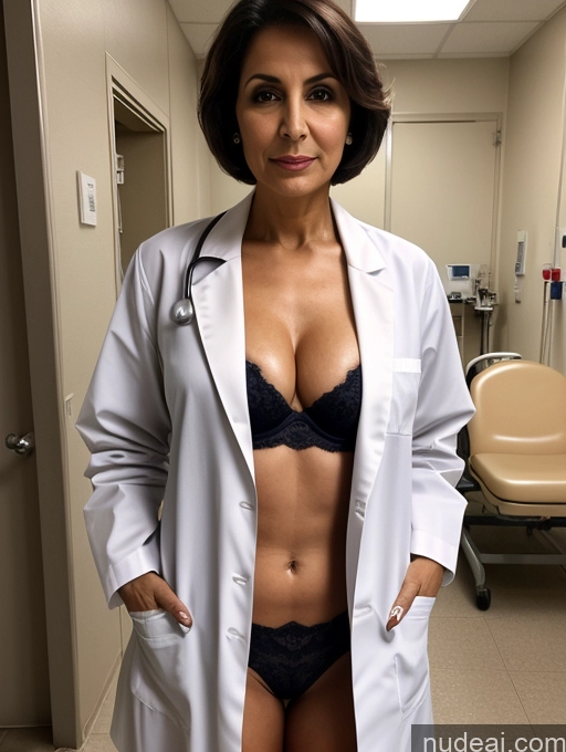 related ai porn images free for Milf Two Perfect Boobs Beautiful Perfect Body Short Hair 70s Hospital Nude Bra Doctor Lab Coat Stylish Cleavage Partially Nude Dark Lighting Detailed Sexy Face Arabic