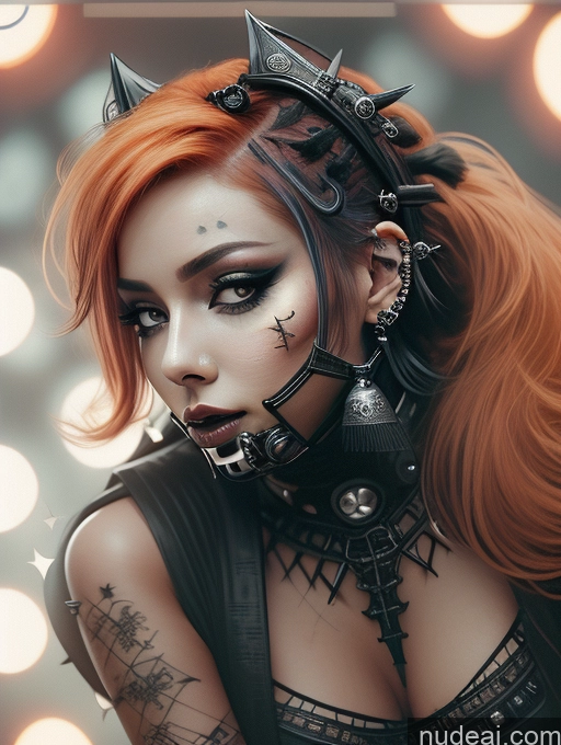 ai nude image of gothic girl with red hair and spiked ears with piercings pics of Miss Universe Model Busty Perfect Boobs Chubby Laughing Ginger Ethiopian Close-up View AliceDV Gothic Punk Girl Pubic Hair Futuristic