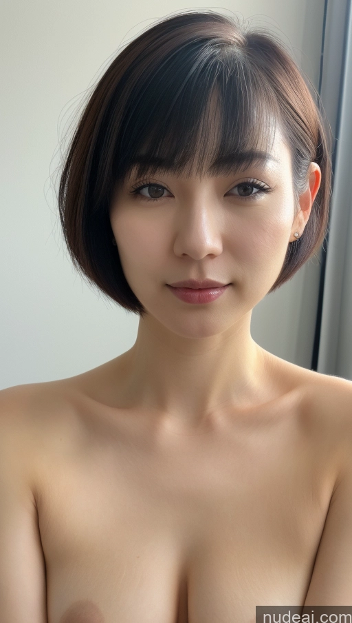 related ai porn images free for Woman One Beautiful Fairer Skin 30s Black Hair Short Hair Korean Close-up View Simple Detailed Small Tits