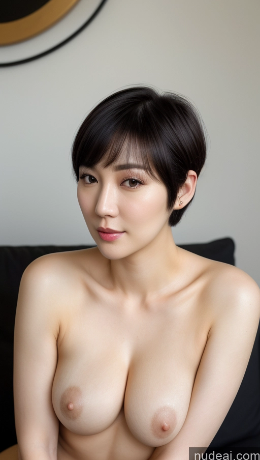 related ai porn images free for Woman One Beautiful Fairer Skin 30s Black Hair Short Hair Korean Close-up View Detailed Perfect Boobs Simple