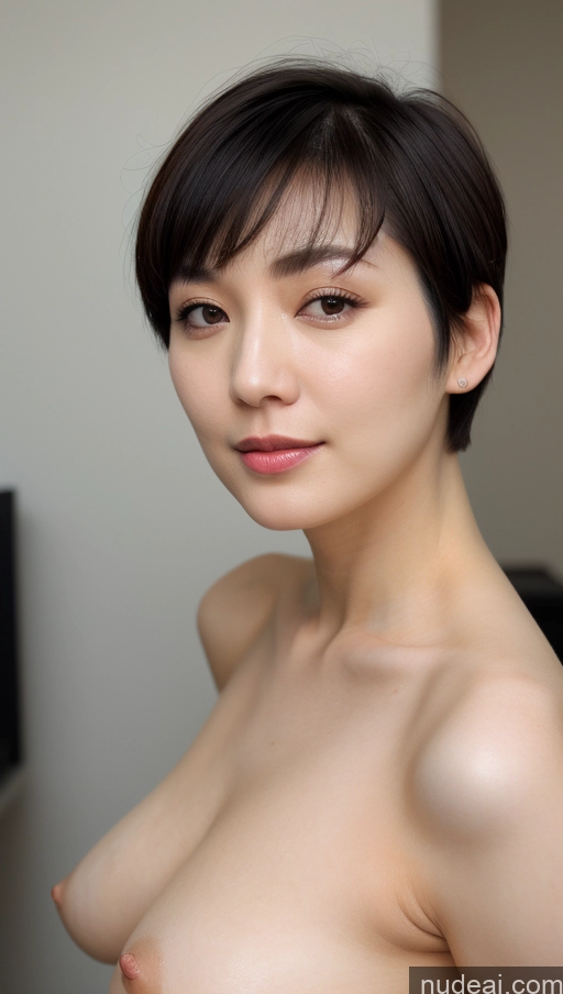 related ai porn images free for Woman One Beautiful Fairer Skin 30s Black Hair Short Hair Korean Close-up View Detailed Perfect Boobs Simple