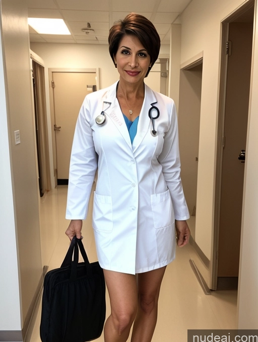 related ai porn images free for Milf Two Perfect Boobs Beautiful Perfect Body Short Hair 70s Arabic Hospital Nude Bra Doctor Lab Coat Stylish Cleavage Partially Nude Detailed Sexy Face