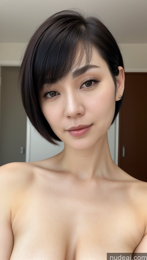 related ai porn images free for Woman One Beautiful Fairer Skin 30s Black Hair Short Hair Korean Close-up View Simple Detailed Perfect Boobs