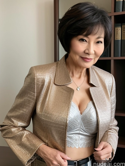 related ai porn images free for Milf Perfect Boobs Beautiful Perfect Body Short Hair 70s Chinese Blouse Bra Jacket Professor Stylish Suit Detailed