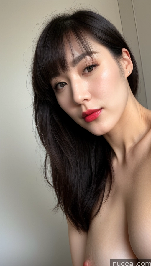 related ai porn images free for One Huge Boobs Beautiful Lipstick Fairer Skin 30s Black Hair Close-up View Detailed Bangs Woman Korean