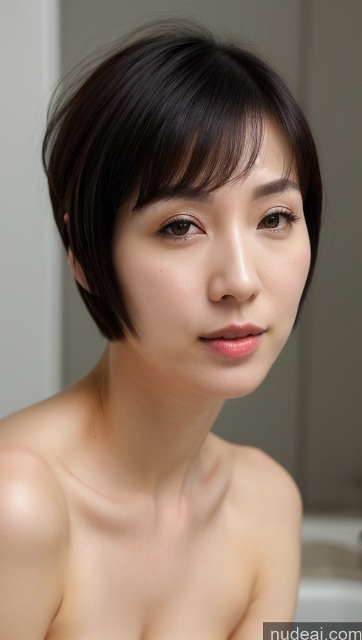 related ai porn images free for One Beautiful Fairer Skin 30s Black Hair Close-up View Detailed Woman Korean Short Hair Simple Small Tits Cumshot