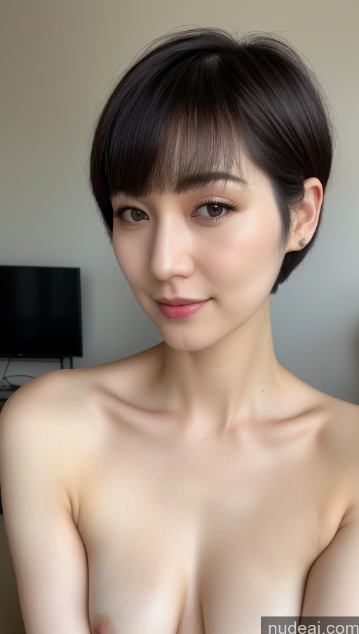 related ai porn images free for One Beautiful Fairer Skin 30s Black Hair Close-up View Detailed Woman Korean Short Hair Small Tits