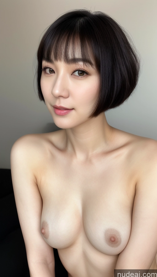 related ai porn images free for One Beautiful Fairer Skin 30s Black Hair Close-up View Detailed Woman Korean Short Hair Small Tits